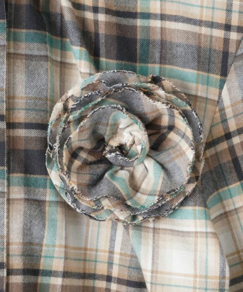 CARA O CRUZ / キャラ・オ・クルス シャツ・ブラウス | コサージュ付チェックシャツ【SOMELOS】【35th】 | 詳細19