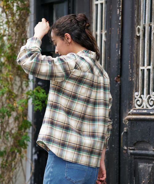 CARA O CRUZ / キャラ・オ・クルス シャツ・ブラウス | コサージュ付チェックシャツ【SOMELOS】【35th】 | 詳細3