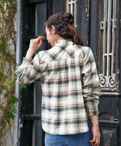 CARA O CRUZ / キャラ・オ・クルス シャツ・ブラウス | コサージュ付チェックシャツ【SOMELOS】【35th】 | 詳細5