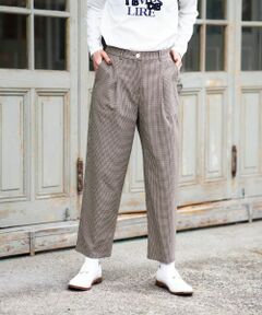 CARA O CRUZ / キャラ・オ・クルス その他パンツ | 千鳥格子柄テーパードパンツ【セットアップ】