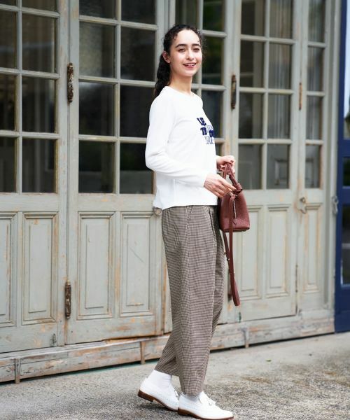 CARA O CRUZ / キャラ・オ・クルス その他パンツ | 千鳥格子柄テーパードパンツ【セットアップ】 | 詳細18