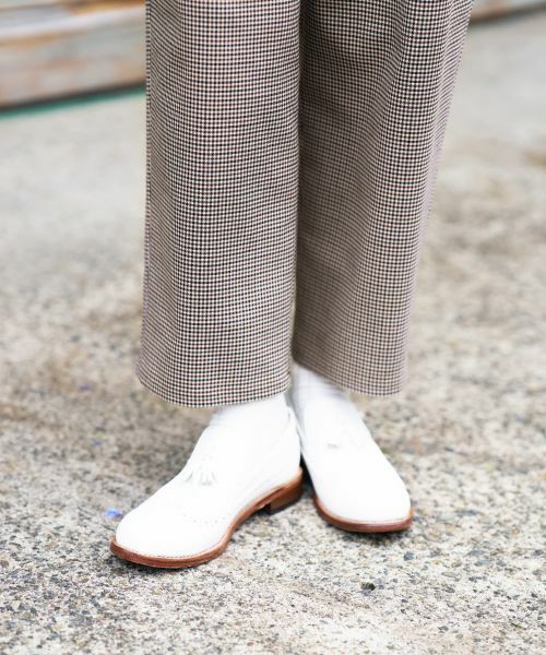 CARA O CRUZ / キャラ・オ・クルス その他パンツ | 千鳥格子柄テーパードパンツ【セットアップ】 | 詳細20