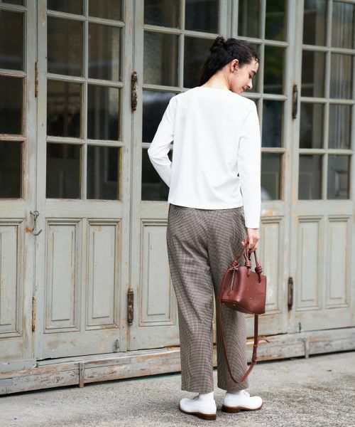 CARA O CRUZ / キャラ・オ・クルス その他パンツ | 千鳥格子柄テーパードパンツ【セットアップ】 | 詳細22
