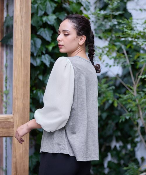 CARA O CRUZ / キャラ・オ・クルス カットソー | 切替ボリュームスリーブカットソー | 詳細10