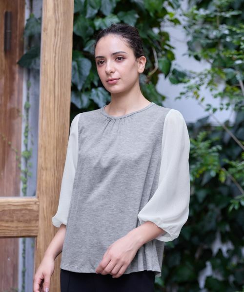 CARA O CRUZ / キャラ・オ・クルス カットソー | 切替ボリュームスリーブカットソー | 詳細9
