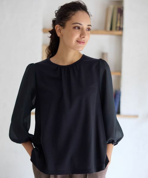 CARA O CRUZ / キャラ・オ・クルス カットソー | 切替ボリュームスリーブカットソー | 詳細1