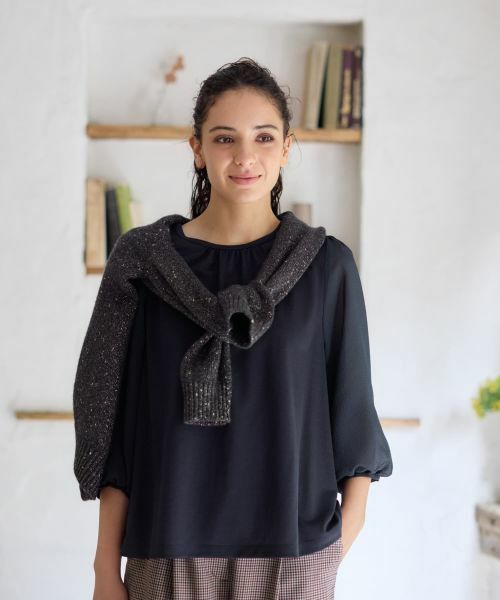 CARA O CRUZ / キャラ・オ・クルス カットソー | 切替ボリュームスリーブカットソー | 詳細3