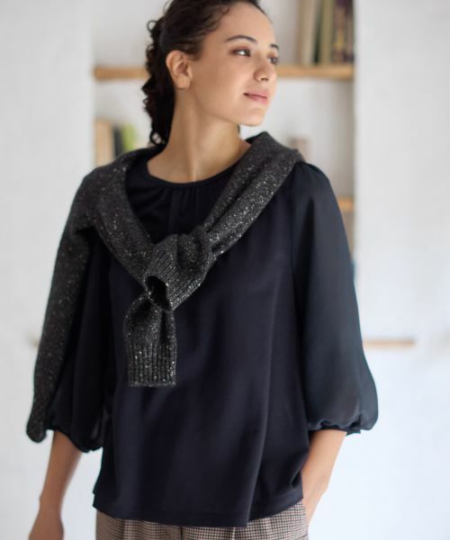 CARA O CRUZ / キャラ・オ・クルス カットソー | 切替ボリュームスリーブカットソー | 詳細5