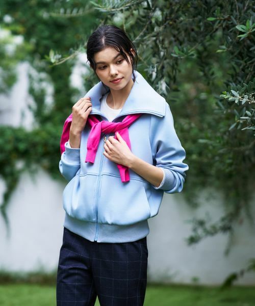 CARA O CRUZ/キャラ・オ・クルス ジップアップジャケット【35th】【セットアップ】 スカイブルー 9(M) CARA O CRUZ/キャラ・オ・クルス ジップアップジャケット【35th】【セットアップ】 スカイブルー 9(M)