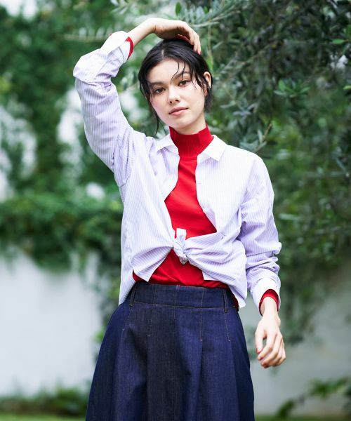 CARA O CRUZ / キャラ・オ・クルス シャツ・ブラウス | クレリックストライプシャツ | 詳細11