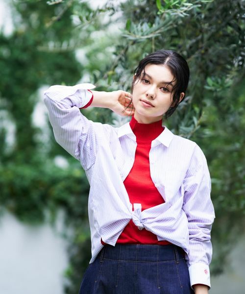 CARA O CRUZ / キャラ・オ・クルス シャツ・ブラウス | クレリックストライプシャツ | 詳細12