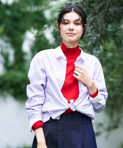 CARA O CRUZ / キャラ・オ・クルス シャツ・ブラウス | クレリックストライプシャツ | 詳細14