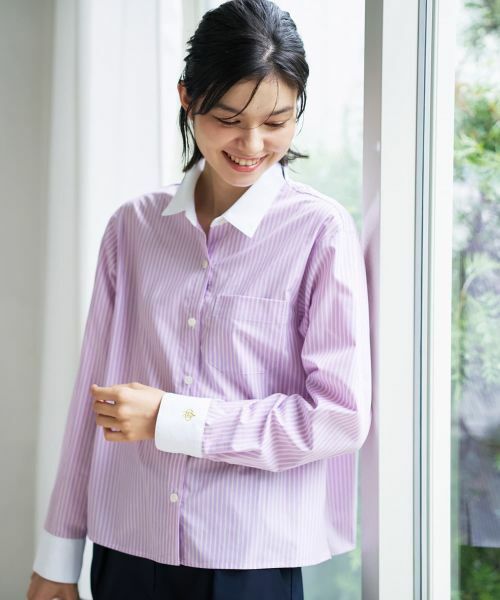 CARA O CRUZ / キャラ・オ・クルス シャツ・ブラウス | クレリックストライプシャツ | 詳細4