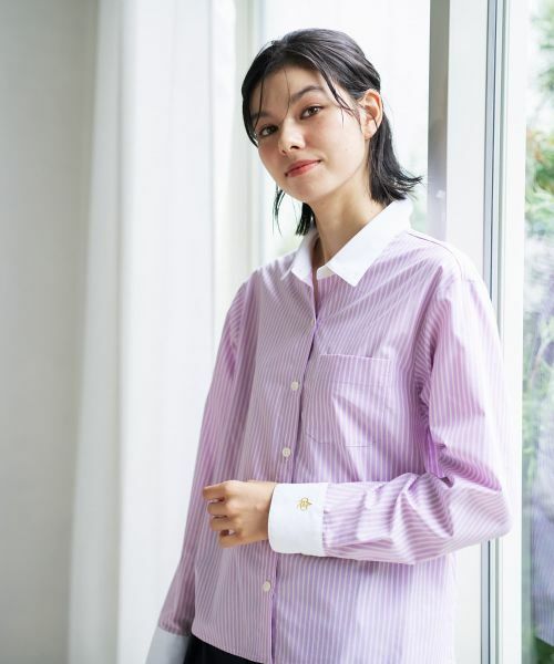 CARA O CRUZ / キャラ・オ・クルス シャツ・ブラウス | クレリックストライプシャツ | 詳細5