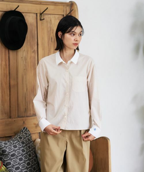 CARA O CRUZ / キャラ・オ・クルス シャツ・ブラウス | クレリックストライプシャツ | 詳細6