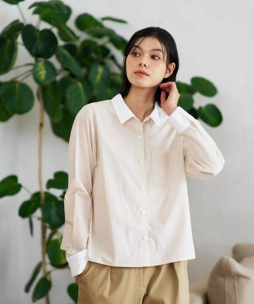 CARA O CRUZ / キャラ・オ・クルス シャツ・ブラウス | クレリックストライプシャツ | 詳細7