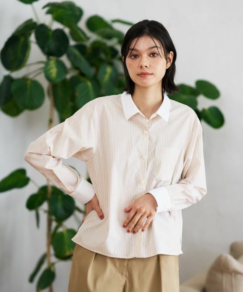 CARA O CRUZ / キャラ・オ・クルス シャツ・ブラウス | クレリックストライプシャツ | 詳細9