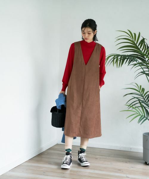 CARA O CRUZ / キャラ・オ・クルス ロング・マキシ丈ワンピース | スエードジャンパースカート【35th】 | 詳細18