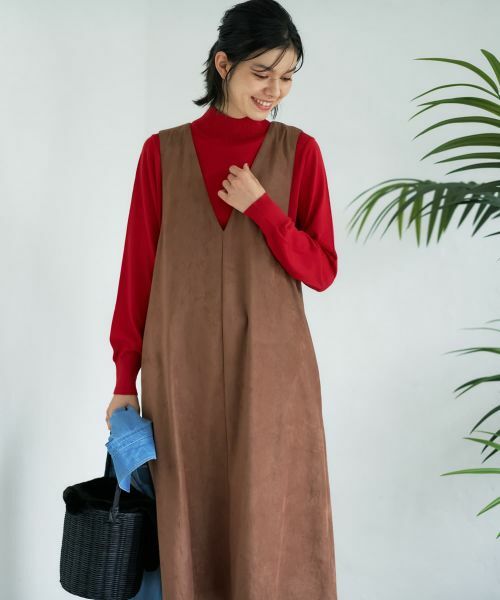 CARA O CRUZ / キャラ・オ・クルス ロング・マキシ丈ワンピース | スエードジャンパースカート【35th】 | 詳細2