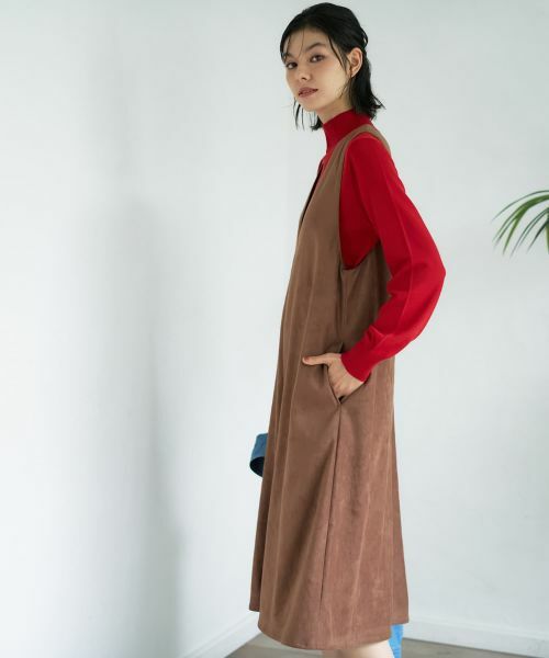 CARA O CRUZ / キャラ・オ・クルス ロング・マキシ丈ワンピース | スエードジャンパースカート【35th】 | 詳細3