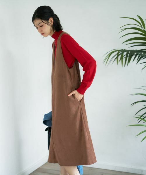 CARA O CRUZ / キャラ・オ・クルス ロング・マキシ丈ワンピース | スエードジャンパースカート【35th】 | 詳細4