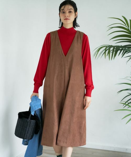 CARA O CRUZ / キャラ・オ・クルス ロング・マキシ丈ワンピース | スエードジャンパースカート【35th】 | 詳細1