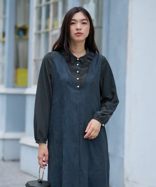 CARA O CRUZ / キャラ・オ・クルス ロング・マキシ丈ワンピース | スエードジャンパースカート【35th】 | 詳細5