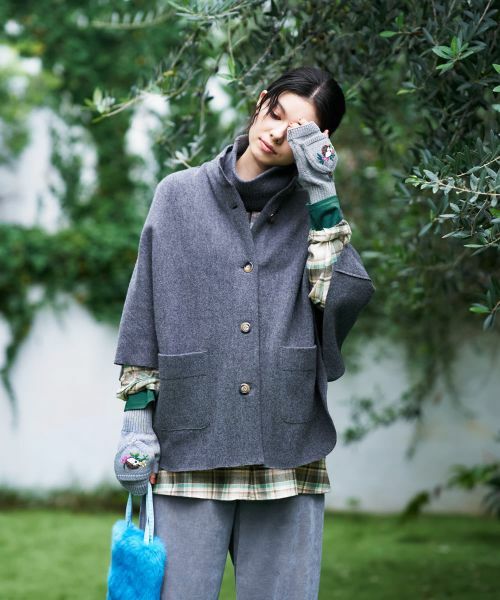 CARA O CRUZ / キャラ・オ・クルス その他アウター | スヌード付きケープ | 詳細4