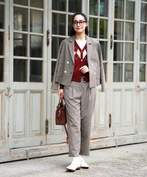 CARA O CRUZ / キャラ・オ・クルス カーディガン・ボレロ | アーガイルのVネックカーディガン | 詳細13