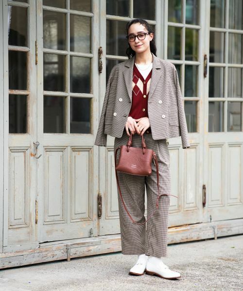 CARA O CRUZ / キャラ・オ・クルス カーディガン・ボレロ | アーガイルのVネックカーディガン | 詳細14