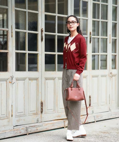 CARA O CRUZ / キャラ・オ・クルス カーディガン・ボレロ | アーガイルのVネックカーディガン | 詳細18