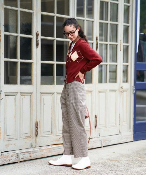 CARA O CRUZ / キャラ・オ・クルス カーディガン・ボレロ | アーガイルのVネックカーディガン | 詳細19