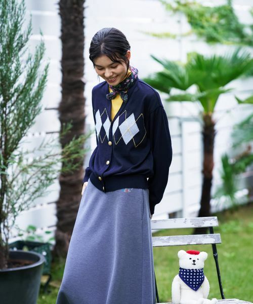 CARA O CRUZ / キャラ・オ・クルス カーディガン・ボレロ | アーガイルのVネックカーディガン | 詳細2