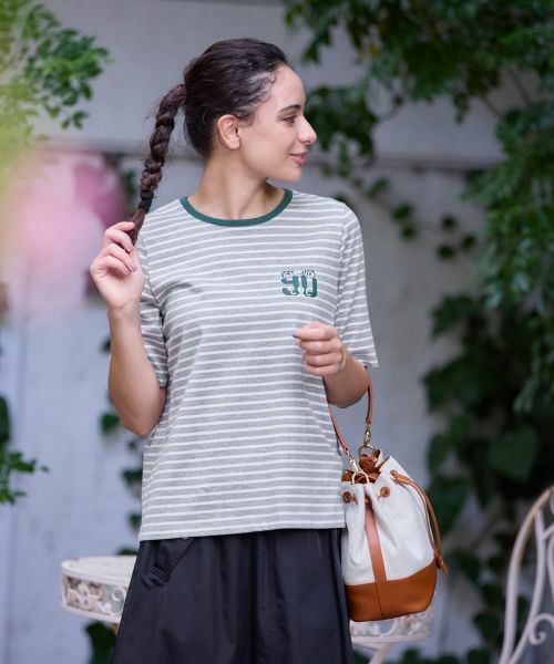 CARA O CRUZ / キャラ・オ・クルス カットソー | ボーダープリントカットソー【CoC by CARA O CRUZ】 | 詳細5