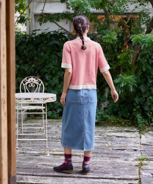 CARA O CRUZ / キャラ・オ・クルス ニット・セーター | 襟付きバイカラープルオーバー【CoC by CARA O CRUZ】 | 詳細10