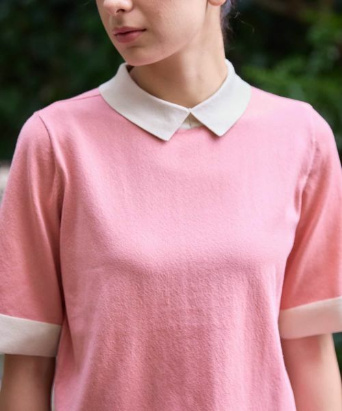 CARA O CRUZ / キャラ・オ・クルス ニット・セーター | 襟付きバイカラープルオーバー【CoC by CARA O CRUZ】 | 詳細15