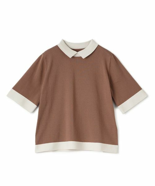 CARA O CRUZ / キャラ・オ・クルス ニット・セーター | 襟付きバイカラープルオーバー【CoC by CARA O CRUZ】 | 詳細19