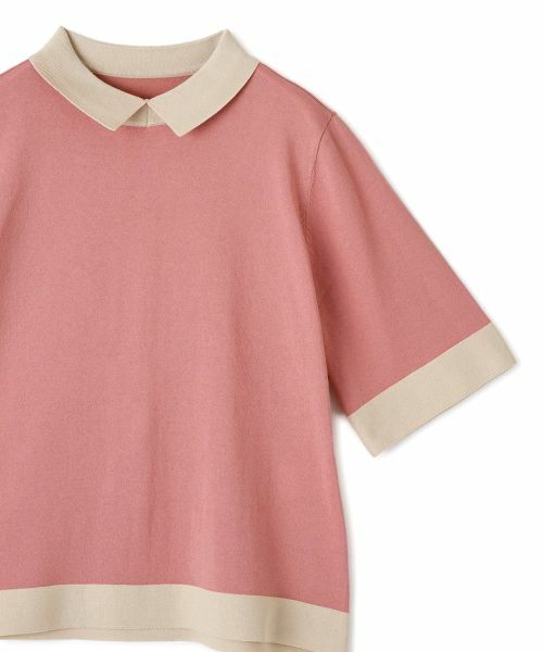 CARA O CRUZ / キャラ・オ・クルス ニット・セーター | 襟付きバイカラープルオーバー【CoC by CARA O CRUZ】 | 詳細21