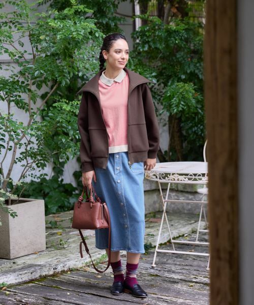 CARA O CRUZ / キャラ・オ・クルス ニット・セーター | 襟付きバイカラープルオーバー【CoC by CARA O CRUZ】 | 詳細5