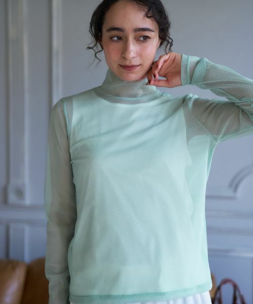 CARA O CRUZ / キャラ・オ・クルス カットソー | ドットのパワーネットカットソー【CoC by CARA O CRUZ】 | 詳細1