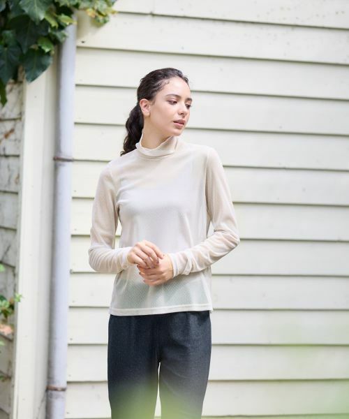 CARA O CRUZ / キャラ・オ・クルス カットソー | ドットのパワーネットカットソー【CoC by CARA O CRUZ】 | 詳細10