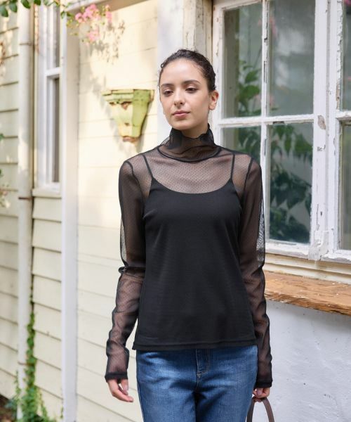 CARA O CRUZ / キャラ・オ・クルス カットソー | ドットのパワーネットカットソー【CoC by CARA O CRUZ】 | 詳細6