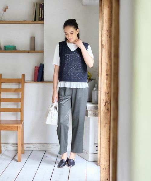 CARA O CRUZ / キャラ・オ・クルス その他パンツ | 後ろウエストゴムパンツ【CoC by CARA O CRUZ】【セットアップ】 | 詳細24