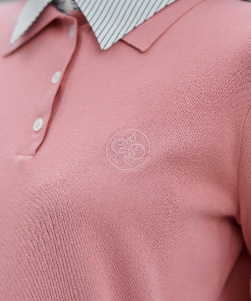 CARA O CRUZ / キャラ・オ・クルス ニット・セーター | ストライプ襟＆カフス付きポロニット | 詳細24