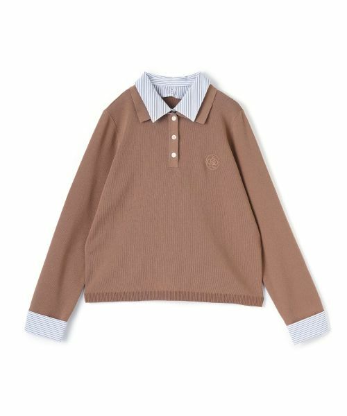CARA O CRUZ / キャラ・オ・クルス ニット・セーター | ストライプ襟＆カフス付きポロニット | 詳細27