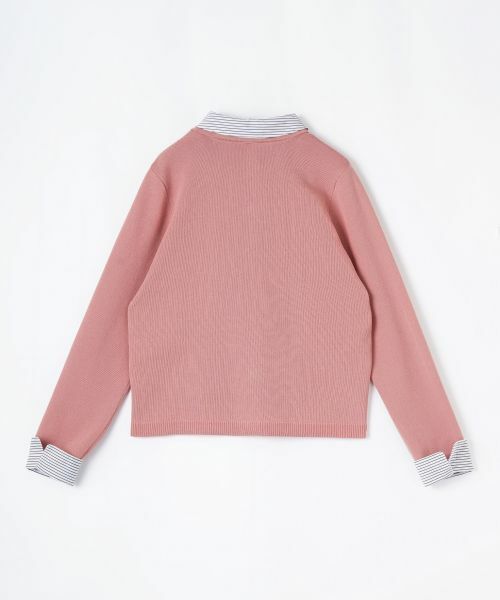 CARA O CRUZ / キャラ・オ・クルス ニット・セーター | ストライプ襟＆カフス付きポロニット | 詳細29