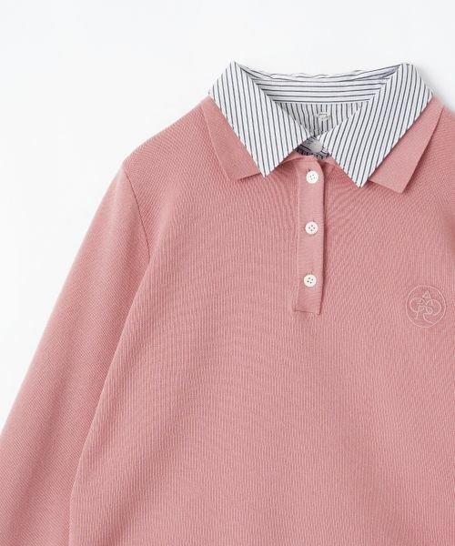 CARA O CRUZ / キャラ・オ・クルス ニット・セーター | ストライプ襟＆カフス付きポロニット | 詳細30