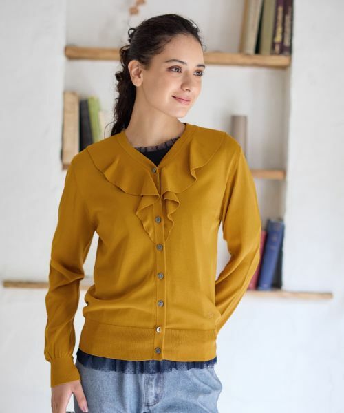 CARA O CRUZ / キャラ・オ・クルス カーディガン・ボレロ | フリルVラインカーディガン | 詳細2