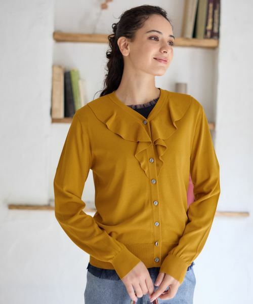 CARA O CRUZ / キャラ・オ・クルス カーディガン・ボレロ | フリルVラインカーディガン | 詳細3