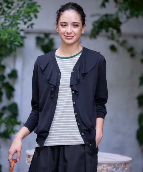 CARA O CRUZ / キャラ・オ・クルス カーディガン・ボレロ | フリルVラインカーディガン | 詳細9